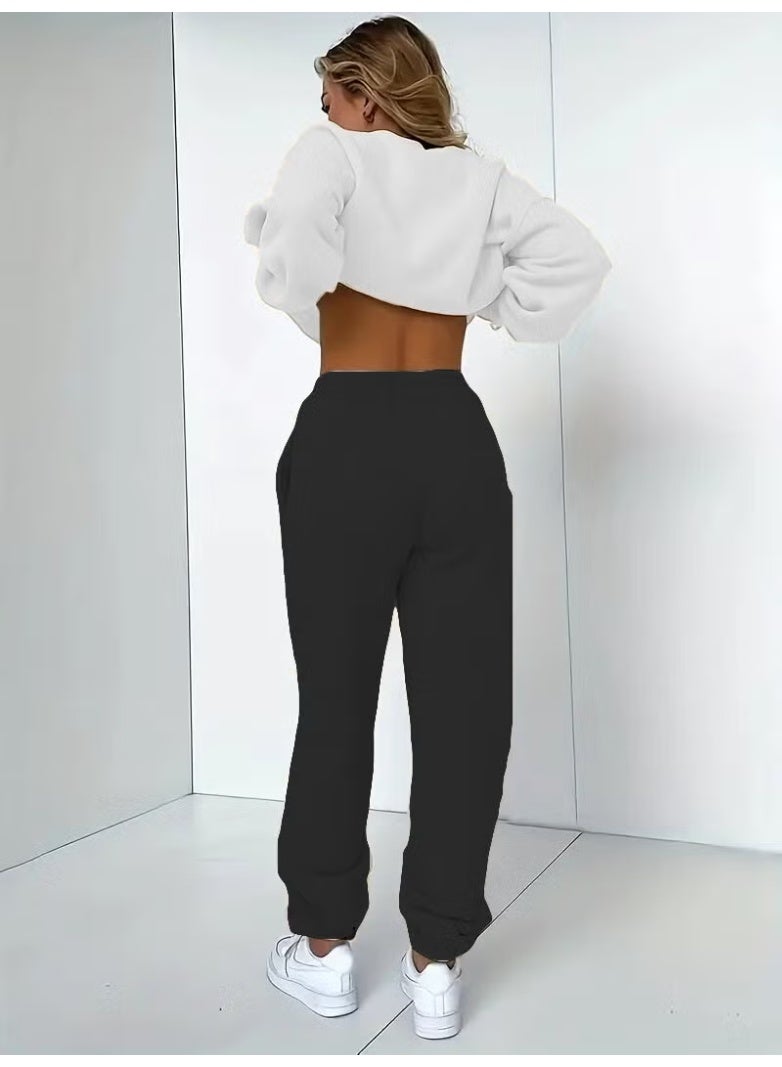 DogFish Tracksuit Set Oversize Future Printed Tracksuit Set,lover,couple Combination White - Image 2